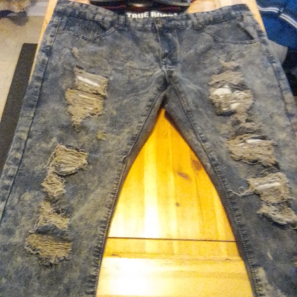 Mens True Rock Distressed Jeans